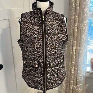 JCrew Factory quilted puffer vest with snap pockets